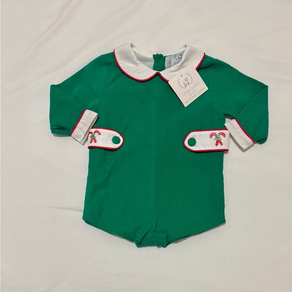Little Lamb & Co Embroidered Christmas Outfit - NEW - Size 0-3 Months